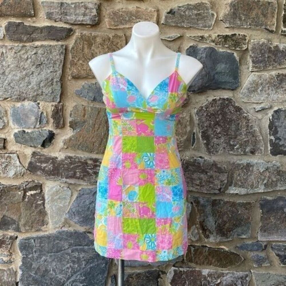 Rare white label  Lilly Pulitzer Multi-Rainbow Dress Size size 4